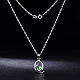 SHEGRACE Letter inchQinch Beautiful Design Platinum Plated 925 Sterling Silver Pendant Necklaces JN225A-3