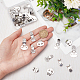 36Pcs 3 Styles Stainless Steel Flat Blank Shoe Clips FIND-FG0002-32-3
