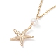 Collares colgantes de estrellas de mar para niñas mujeres NJEW-JN03744-7