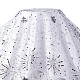 スパンコールスタームーン模様刺繍ポリエステルメッシュ生地  DIY縫製ドレス用  濃いグレー  125~130x0.1cm DIY-WH0530-45B-1