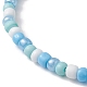 Bracelet extensible en perles de verre BJEW-JB10022-02-4