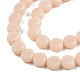 Chapelets de perles en verre opaque de couleur unie GLAA-N052-05B-A06-3