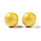 Kein Loch lackiert Messing runden Glocke Perlen KKB-R001-12mm-04-1
