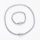 Fashionable 304 Stainless Steel Necklaces & Bracelets Jewelry Sets X-SJEW-F032-02-1