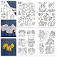 4 Sheets 11.6x8.2 Inch Stick and Stitch Embroidery Patterns DIY-WH0455-024-1