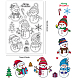 CRASPIRE Clear Silicone Stamps Christmas Snowman Clear Stamps Vintage Transparent Silicone Stamps Clear Rubber Scrapbooking Stamps for Card Making DIY Thanksgiving Card Photo Album Decor Craft DIY-WH0167-56-1073-2