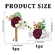 Craspire 2 Stück 2-Stil-Stoff und Kunststoff-Rosen-Ansteckblume und Handgelenk-Anstecknadeln AJEW-CP0005-93-2