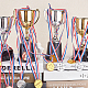 24個3色プラスチックスポーツミートメダル  ポリエステルコード付き  スターとワードの勝者とのフラットラウンド  ミックスカラー  10-7/8インチ（27.5cm）  8個/カラー NJEW-CN0001-01-4