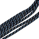 7つのインナーコアポリエステル＆スパンデックスコードロープ  ロープブレスレット作りに  ブラック  4mm  約109.36ヤード（100m）/バンドル  420~500グラム/バンドル RCP-R006-119-2