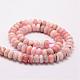 Rondelle Natural Pink Opal Beads Strands G-K071-01A-2