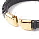 Bracelets de cordon en cuir BJEW-E352-11C-G-4