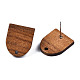 Fornituras de aretes de madera de nogal MAK-N032-011-3