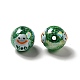 Perles rondes acryliques craquelées transparentes de couleur ab OACR-A013-03E-1