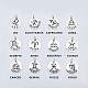 CHGCRAFT 12Pcs Twelve Constellation Zodiac Sign Pendants Flat Round Alloy Pendants with Crystal Rhinestone for Necklace Bracelet Jewelry Making PALLOY-CA0001-01P-4