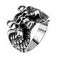 Punk Rock Style 316L Surgical Stainless Steel Wide Band Rings Skull Rings for Men RJEW-BB06604-9-3