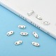 Hexagon Silver Color Plated Brass Middle East Rhinestone Bridge Spacers X-RSB021NF-2-6