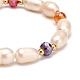 Pulseras de perlas naturales para mamá BJEW-TA00010-4