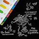 塩ビプラスチックスタンプ  DIYスクラップブッキング用  装飾的なフォトアルバム  カード作り  スタンプシート  混合模様  16x11x0.3cm DIY-WH0167-56-300-5