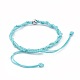 Bracelets de perles tressées coréennes réglables en cordon de polyester ciré unisexe BJEW-JB04669-05-3
