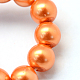 Baking Painted Pearlized Glass Pearl Round Bead Strands HY-Q003-10mm-36-3
