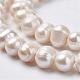 Fili di perle di perle d'acqua dolce coltivate naturali PEAR-D187-09-3