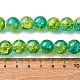 Окрашенного распылением треск стеклянные бусы нити CCG-Q002-12mm-07-2