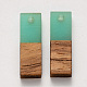 Colgantes de resina transparente y madera de nogal RESI-S358-79B-B03-2
