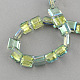 Transparent Half Plated Faceted Glass Beads Strands EGLA-S087-07-2