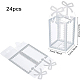 折り畳み式透明PVCボックス  クラフトキャンディ包装結婚式パーティーの好意のギフトボックス  ちょう結びの模様の長方形  透明  120x70x70mm CON-BC0006-46-2