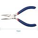 PandaHall Elite Set of 3 Jewellery Making Craft DIY Plier Tool Set- Flat Nosed Round Nosed Wire Cutter Pliers Blue TOOL-PH0001-05-5