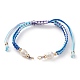 Fabrication de bracelets en cordon tressé en polyester réglable AJEW-JB00859-02-1