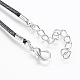 Waxed Cord Pendant Necklaces NJEW-G296-05AS-4