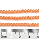 Cuisson des brins de perles de verre transparentes peintes DGLA-A034-J3mm-B03-5