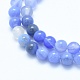 Naturelles bleu perles de calcédoine brins G-G765-30-6mm-3