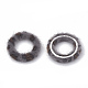 Faux Mink Fur Covered Linking Rings WOVE-N009-08A-2