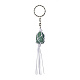 Nylon Pouch Wrap Natural Gemstone Holder Keychains KEYC-JKC00549-3