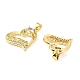 Латунные микро проложить кубического циркония подвески KK-M324-02K-G-2