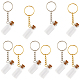 10шт 2-х цветные стеклянные брелки для бутылок KEYC-SC0001-55-6