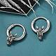 Серьги-кольца из хирургической нержавеющей стали 316 в форме головы дракона EJEW-G416-22AS-1