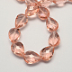 Faceted Pink Transparent Glass Drop Bead Strands X-GLAA-S002-14x10mm-11-2