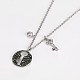 925 подвесные стерлингового серебра ожерелья SWAR-BB34213-6