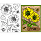 Globleland girasoli timbri trasparenti per fai da te scrapbooking ape fiore foglie silicone trasparente timbro sigilli per carte creazione di album di foto giornale decorazione della casa DIY-WH0167-57-0540-1