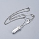 Natural Howlite Bullet Pendant Tiered Necklaces NJEW-JN02414-05-1