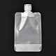 ペットのプラスチック製トラベルバッグ  マットスタイルの空の詰め替え可能なバッグ  キャップ付きの長方形  化粧品用  透明  15.5cm  容量：100ml（3.38液量オンス） ABAG-I006-02C-1