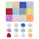 144g 12 couleurs de perles de verre galvanoplasties transparentes GLAA-YW0001-93-1