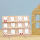3 段の長方形の木製イヤリング ディスプレイ カード スタンド  卓上イヤリングディスプレイカードオーガナイザーホルダー  ナバホホワイト  完成品：14x40x28.5cm EDIS-WH0029-78-6