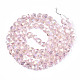 Placcare trasparente perle di vetro fili EGLA-T019-06N-2