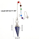 Chgcraft 1 pendolo da rabdomanzia a punta esagonale in lapislazzuli naturale G-CA0001-70B-2