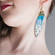 Anattasoul 4 pièces boucles d'oreilles pendantes en résine papillon dégradé 4 couleurs EJEW-AN0003-94-4