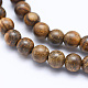 Brins de perles en bois de padouk africain naturel WOOD-P011-02-4mm-3
